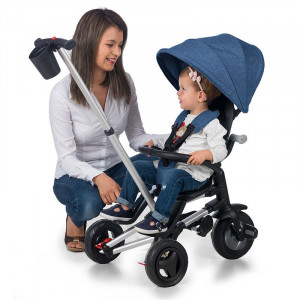 Tricicleta ultrapliabila Qplay Nova Air albastru inchis