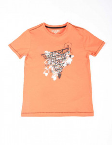Tricou de baieti pe fond negru sau portocaliu GUESS