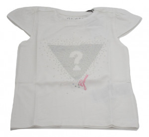 Tricou Guess alb cu paiete
