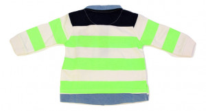 Tricou polo cu dungi verzi IDO