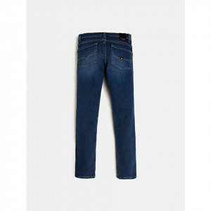 Blugi skini Guess de baieti albastru inchis din bumbac