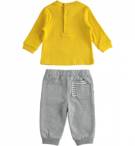 Costum baiat IDO din bumbac cu bluza si pantalon