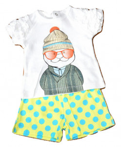 Costum bebe fata, bumbac, vara