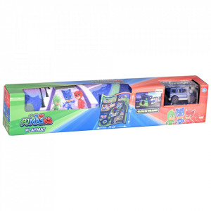 Covoras de joaca Dickie Toys Eroi in Pijama cu masina
