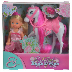 Papusa Simba Evi Love 12 cm Royal Horse cu calut