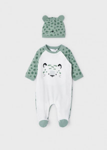 Pijama ECOFRIENDS cu caciulita și pantera, pentru bebe băiat, Mayoral