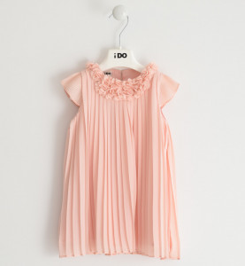 Rochie eleganta , Ido , plisata , somon