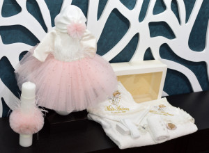 Rochie pentru botez Divine cu trusou si lumanare