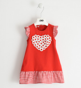 Rochie rosie cu carouri, ido