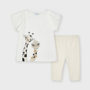 Set de tricou cu colant din bumbac Mayoral
