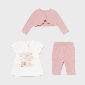 Set realizat din trei piese: tricou, pantalon și bolero, Mayoral