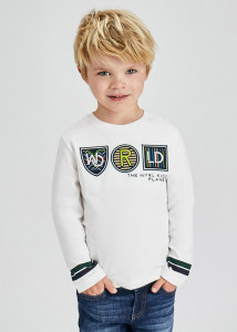 Tricou ECOFRIENDS cu mânecă lungă și aplicație pe piept, pentru băiat, Mayoral
