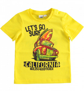 Tricou galben pentru baieti IDO din bumbac