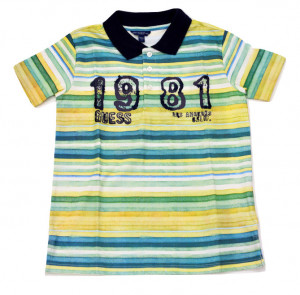 Tricou Guess cu guler polo in dungi