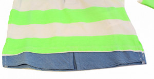 Tricou polo cu dungi verzi IDO