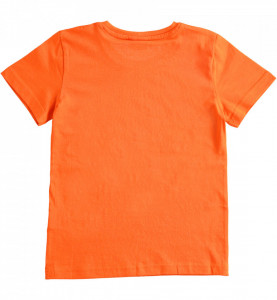 Tricou portocaliu cu maneca scurta din bumbac IDO