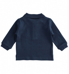Bluză polo pentru bebe băiat nou născut bleumarin, IDO