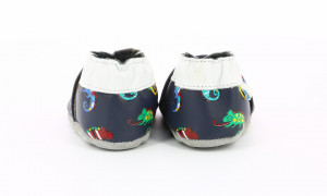 Botosi de piele pentru bebe, bleumarin, Robeez