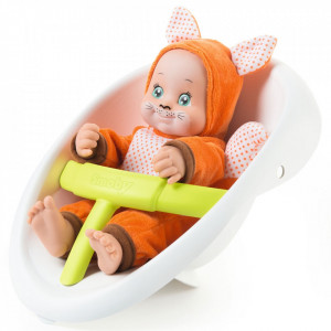 Carucior pentru papusi Smoby Minikiss 3 in 1 gri