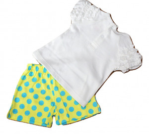 Costum bebe fata, bumbac, vara