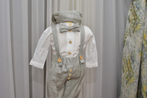 Costum de botez in 6 piese cu bady camasa