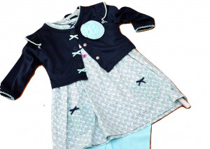 Costum fata, 3 piese din bumbac