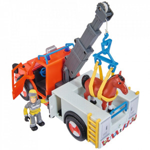 Masina de pompieri Simba Fireman Sam Phoenix cu figurina, cal si accesorii