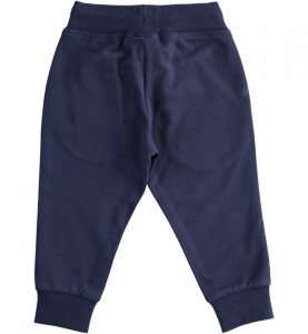 Pantaloni baieti de bumbac sport cu manseta IDO