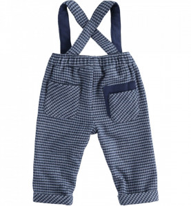 Pantaloni bleumarin cu bretele bebe băiat, IDO