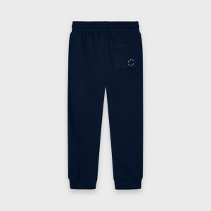 Pantaloni de trening din bumbac Mayoral de baieti bleumarin
