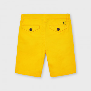Pantaloni scurti galbeni de baiat din tercot Mayoral