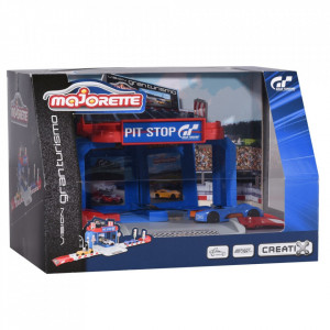 Pista de masini Majorette Creatix Gran Turismo Pit Stop cu 1 masinuta