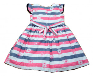Rochie din poplin, multicolora