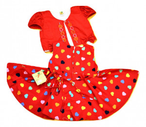 Rochie fete cu inimioare colorate