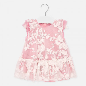 Rochie tiul brodat bebe fetita
