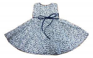 Rochita din poplin, fond bleomarin