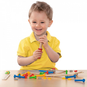 Set constructie din lemn Eichhorn Airplane 40 piese