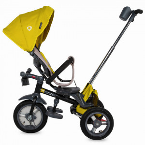 Tricicleta multifunctionala 4in1 cu sezut reversibil Coccolle Velo Air Mustar
