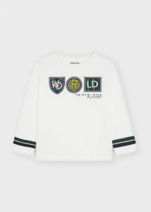Tricou ECOFRIENDS cu mânecă lungă și aplicație pe piept, pentru băiat, Mayoral