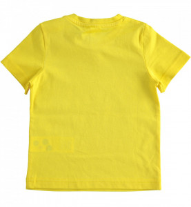 Tricou galben de baieti din bumbac IDO