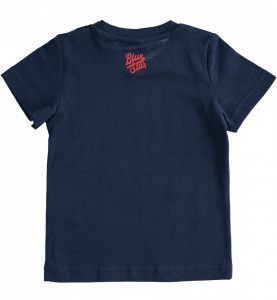 Tricou galben si bleomarin din bumbac de baieti IDO