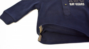 Tricou polo bleumarin pentru bebe băiat, din bumbac, ido
