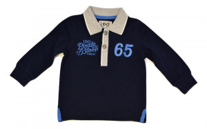 Bluza polo cu maneca lunga bleumarin de baieti IDO