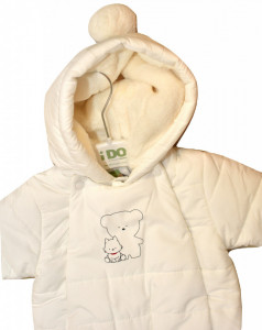 Combinezon alb pentru bebe nau nascut