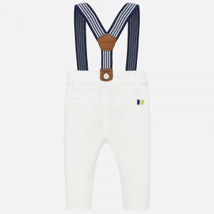 Pantaloni lungi bretele bebe baiat nou-nascut