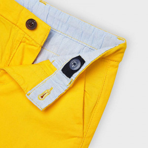 Pantaloni scurti galbeni de baiat din tercot Mayoral