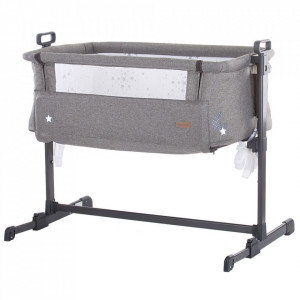 Patut Co-Sleeper Chipolino Close To Me graphite printed stars inside