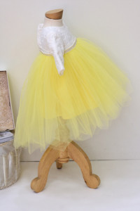 Rochie de botez Anelize cu tiul si brocart