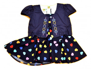 Rochie fete cu inimioare colorate