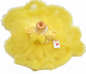 Rochie printesa Celesta galbena